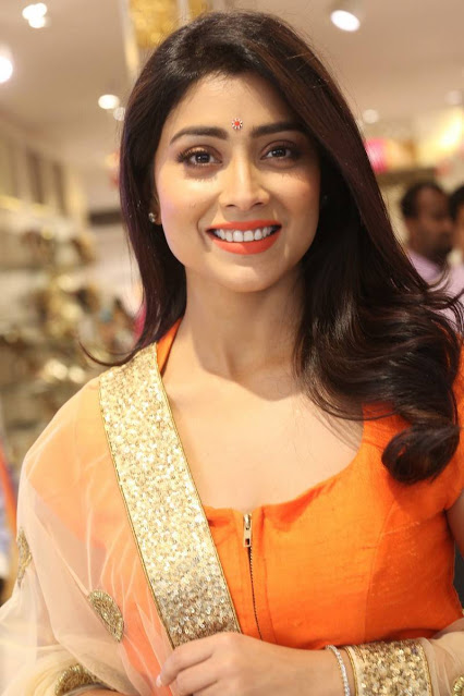 Shriya Saran Latest Photos In Orange Dress 9